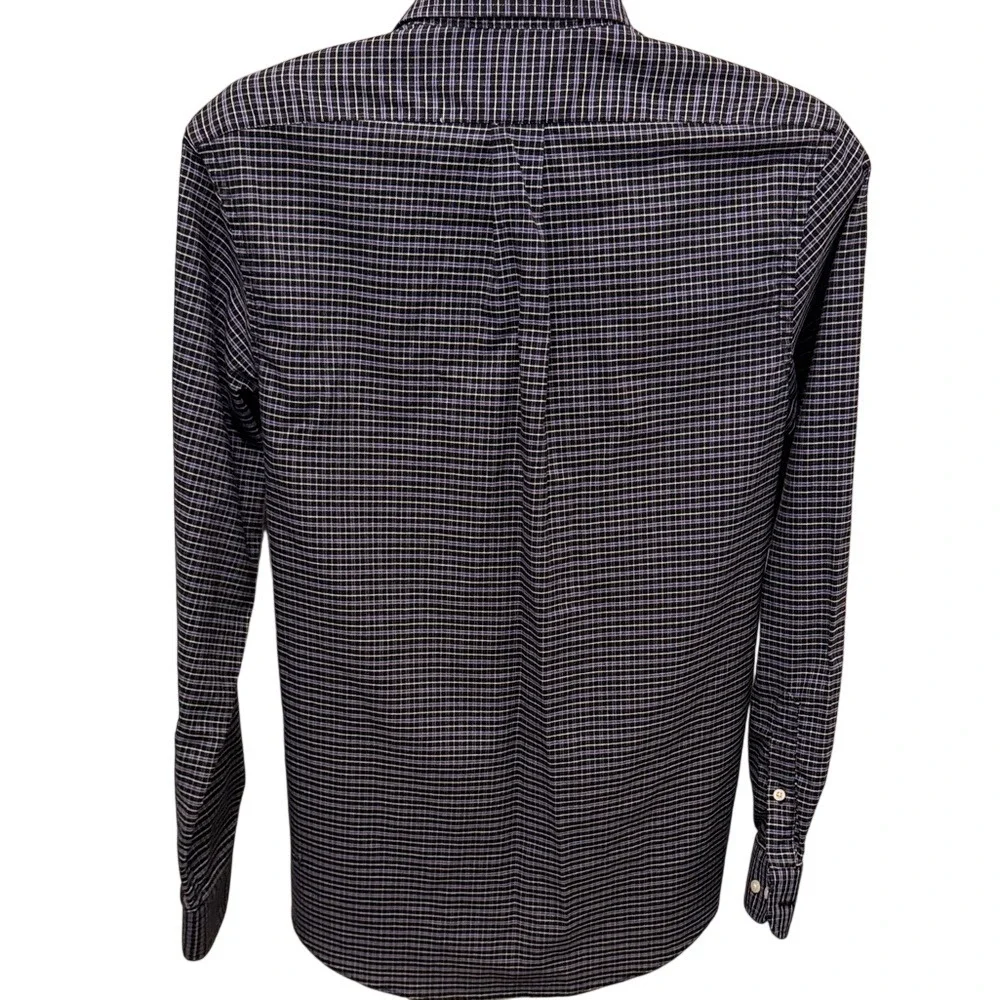 Chaps Slim‎ Fit Plaid Button Down Shirt Mens Medium Wrinkle Free Cotton Blend